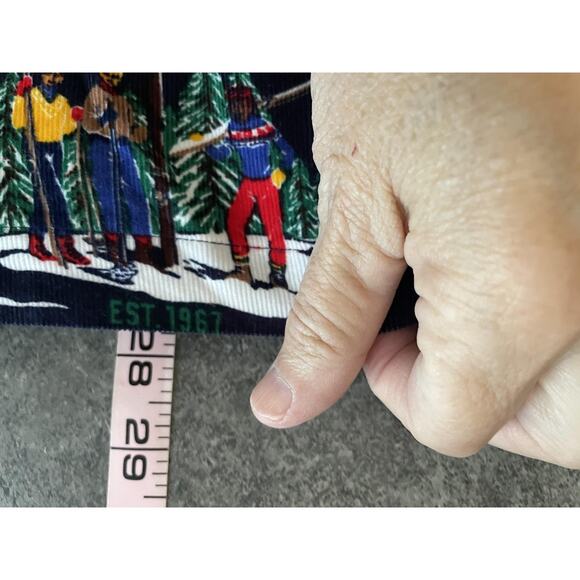 Polo Ralph Lauren Shirt Mens Large Ski Print Corduroy Classic Fit Button Up AOP - Picture 14 of 15